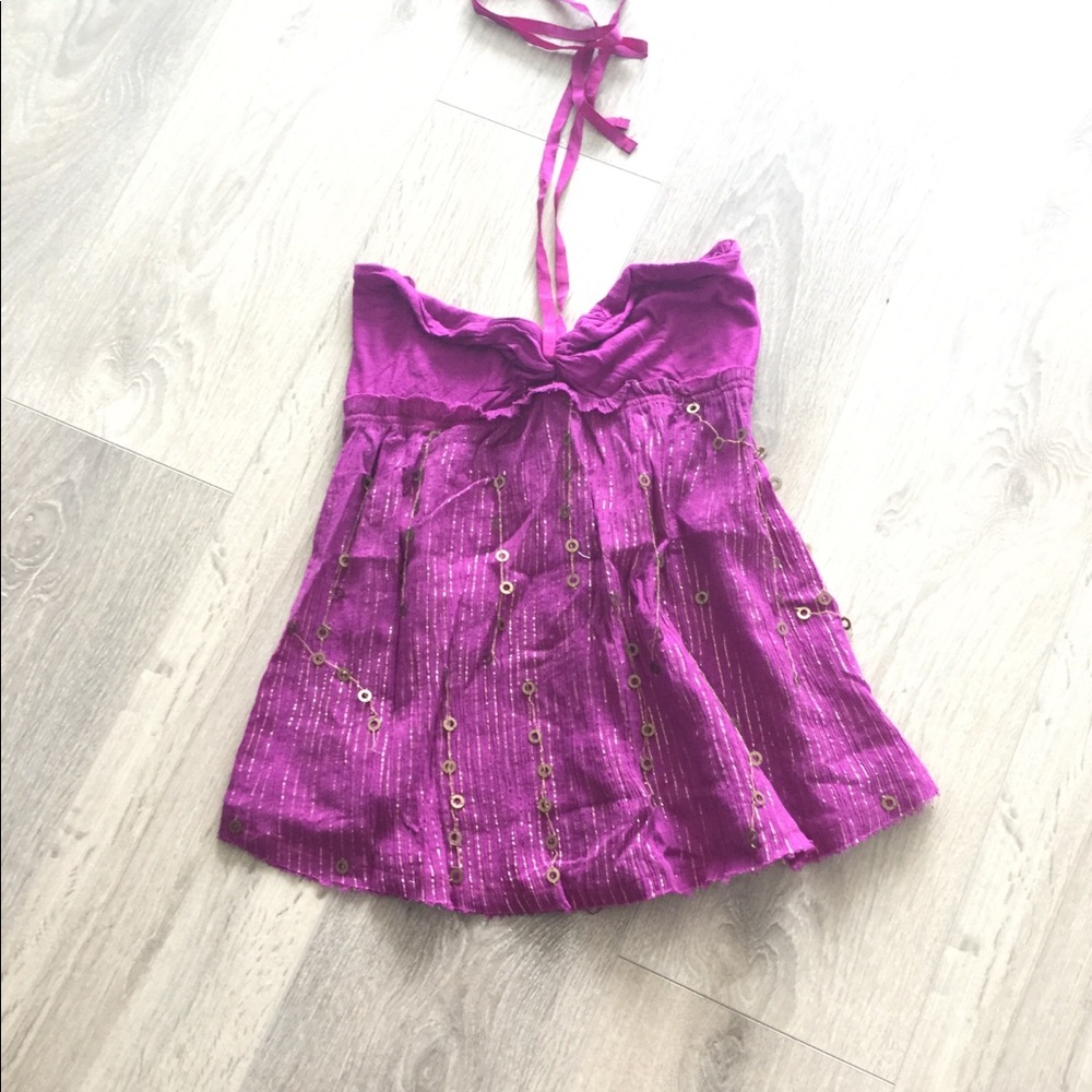 Free People Halter Top size small purple